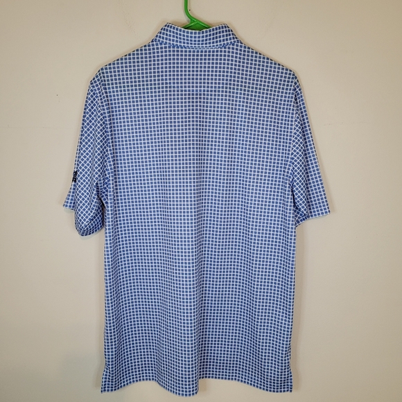 Donald Ross Short Sleeve Button Up Shirt Blue Plaid Mens Size Small - Picture 3 of 5